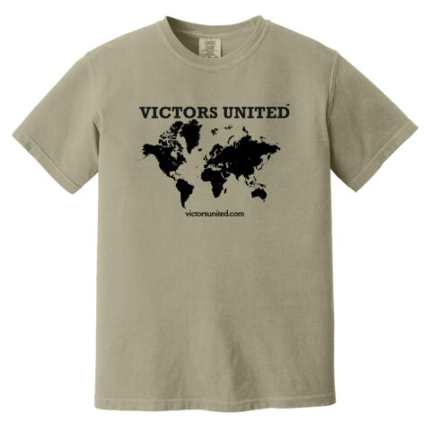 VictorsUnited.com – Khaki World Map T Shirt